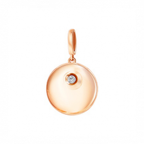 Золотая подвеска Золотые узоры 03-3691 с цирконием 03-3691 фото