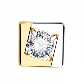 Золотая подвеска Золотые узоры 03-3703 с цирконием 03-3703 фото