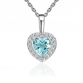 Серебряная подвеска Platina 03-3729-00-207-0200 с топазом и фианитом 03-3729-00-207-0200 фото