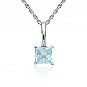 Серебряная подвеска Platina 03-3730-00-207-0200 с топазом и фианитом 03-3730-00-207-0200 фото