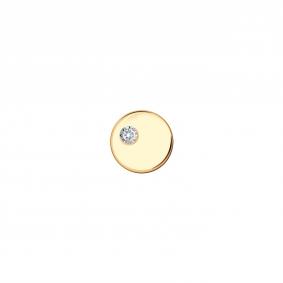 Золотая подвеска Золотые узоры 03-3807 с цирконием 03-3807 фото