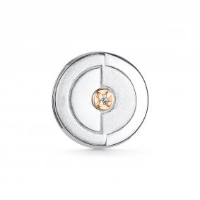Серебряная подвеска АЛЬКОР с золотой накладкой и бриллиантом 03-3868/000Б-00 03-3868/000Б-00 фото