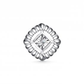 Серебряная подвеска АЛЬКОР 03-3972/000Б-00 с бриллиантом 03-3972/000Б-00 фото