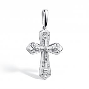 Серебряная подвеска АЛЬКОР 03-4081/000Б-00 с бриллиантом 03-4081/000Б-00 фото