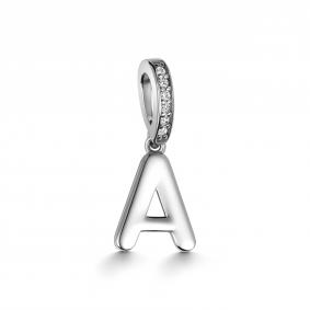 Серебряная подвеска-буква А АЛЬКОР с фианитом 03-4146/00КЦ-00 03-4146/00КЦ-00 фото