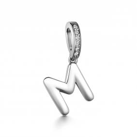 Серебряная подвеска-буква М АЛЬКОР с фианитом 03-4148/00КЦ-00 03-4148/00КЦ-00 фото