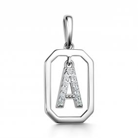 Серебряная подвеска АЛЬКОР 03-4152/00КЦ-00 с фианитом 03-4152/00КЦ-00 фото