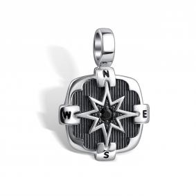 Серебряная подвеска АЛЬКОР 03-4584/0КЦ1-17 с фианитом и эмалью 03-4584/0КЦ1-17 фото