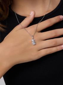 Серебряная подвеска АЛЬКОР 03-4781/00КЦ-00 с фианитом 03-4781/00КЦ-00 фото