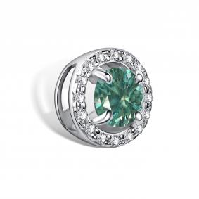 Серебряная подвеска АЛЬКОР 03-5192/002М-00 с фианитом и муассанитом 03-5192/002М-00 фото