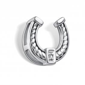 Серебряная подвеска Символ года АЛЬКОР с бриллиантом 03-5216/000Б-00 03-5216/000Б-00 фото