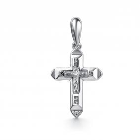 Серебряная подвеска АЛЬКОР 03-5265/000Б-00 с бриллиантом 03-5265/000Б-00 фото