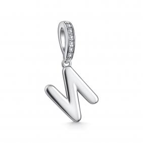 Серебряная подвеска-буква И АЛЬКОР с фианитом 03-5380/00КЦ-00 03-5380/00КЦ-00 фото