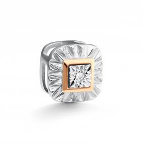 Серебряная подвеска АЛЬКОР с золотой накладкой и бриллиантом 03-5473/000Б-00 03-5473/000Б-00 фото