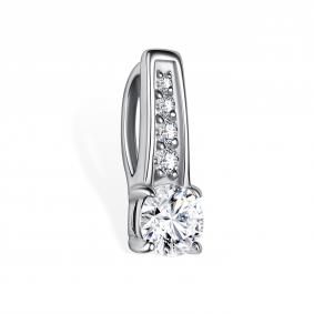 Серебряная подвеска АЛЬКОР 03-5910/000М-00 с фианитом и муассанитом 03-5910/000М-00 фото