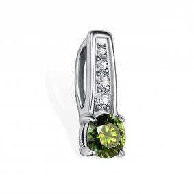 Серебряная подвеска АЛЬКОР 03-5910/004М-00 с фианитом и муассанитом 03-5910/004М-00 фото