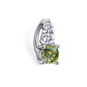 Серебряная подвеска АЛЬКОР 03-5911/004М-00 с фианитом и муассанитом 03-5911/004М-00 фото