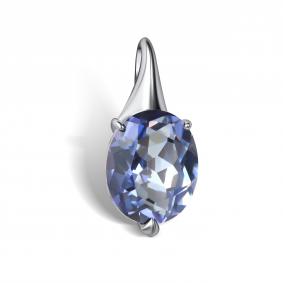 Серебряная подвеска АЛЬКОР 03-5997/0СГХ-00 с горным хрусталём 03-5997/0СГХ-00 фото