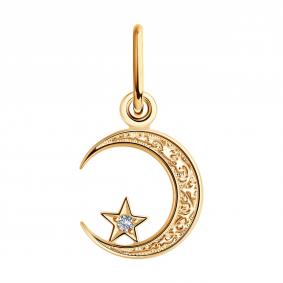 Золотая подвеска SOKOLOV 030054 с фианитом 030054 фото