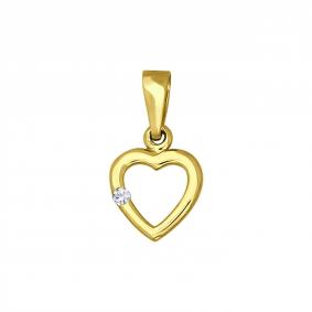 Подвеска из лимонного золота SOKOLOV 032688-2 с фианитом 032688-2 фото