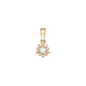 Золотая подвеска SOKOLOV 032696 с фианитом 032696 фото