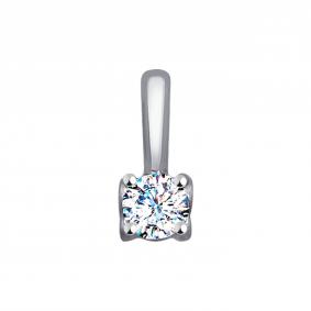 Подвеска из белого золота SOKOLOV 035248-3 с фианитом 035248-3 фото