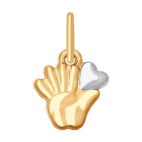 Золотая подвеска Ручка младенца SOKOLOV 035271 035271 фото
