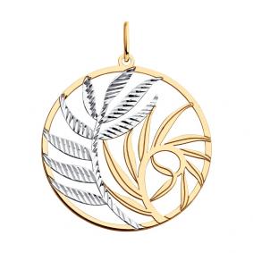 Золотая подвеска с алмазной гранью SOKOLOV 035695 035695 фото