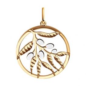 Подвеска из золота с алмазной гранью SOKOLOV 035697 035697 фото