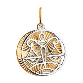 Золотая подвеска Знак зодиака Весы SOKOLOV 035705 035705 фото