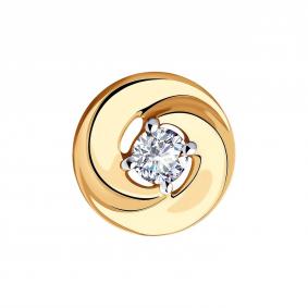 Золотая подвеска SOKOLOV 035795 с фианитом 035795 фото