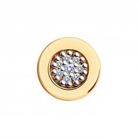 Золотая подвеска SOKOLOV 035827 с фианитом 035827 фото