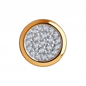 Золотая подвеска SOKOLOV 035972 с фианитом 035972 фото