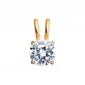 Золотая подвеска SOKOLOV 036269 с фианитом 036269 фото