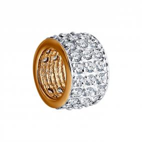 Золотая подвеска-шарм SOKOLOV с фианитом 036388 036388 фото