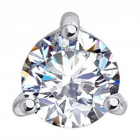 Подвеска из белого золота SOKOLOV 036404-3 с фианитом 036404-3 фото