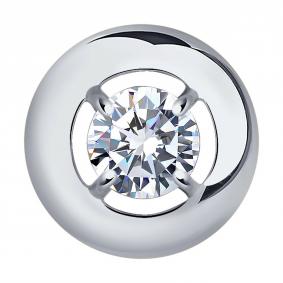 Подвеска из белого золота SOKOLOV 036446-3 с фианитом 036446-3 фото