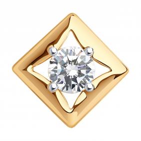 Золотая подвеска SOKOLOV 036546 с фианитом 036546 фото