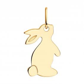 Золотая подвеска Символ года Кролик SOKOLOV 036558 036558 фото