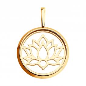 Золотая подвеска SOKOLOV с минеральным стеклом 036594 036594 фото