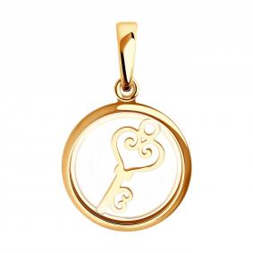 Золотая подвеска SOKOLOV 036597 с минеральным стеклом 036597 фото