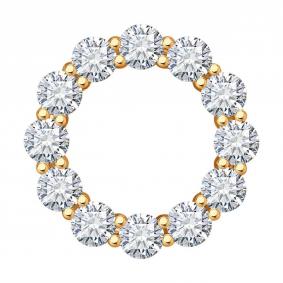 Золотая подвеска SOKOLOV 036608 с фианитом 036608 фото