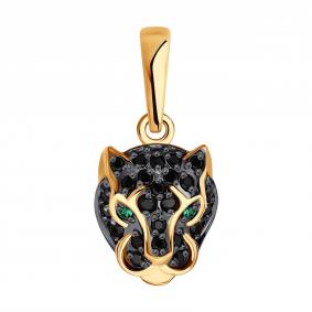 Золотая подвеска SOKOLOV 036626 с фианитом 036626 фото