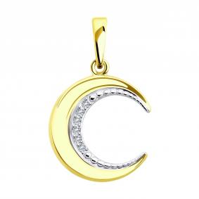 Подвеска из лимонного золота SOKOLOV 036632-2 с фианитом 036632-2 фото