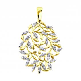 Золотая подвеска SOKOLOV 036653-2 с фианитом 036653-2 фото