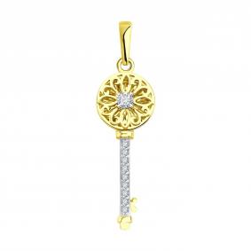 Подвеска из лимонного золота SOKOLOV 036662-2 с фианитом 036662-2 фото
