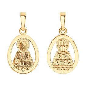 Золотая подвеска-иконка Святая блаженная Матрона SOKOLOV 036706 036706 фото