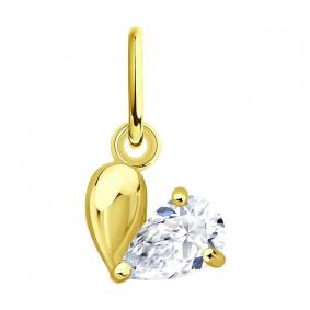 Подвеска из лимонного золота SOKOLOV 036812-2 с фианитом 036812-2 фото