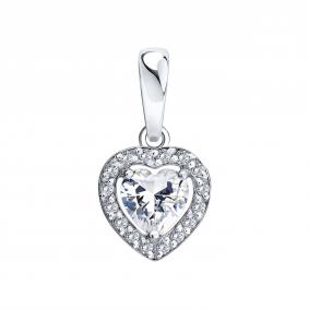 Подвеска из белого золота SOKOLOV 036883-3 с фианитом 036883-3 фото