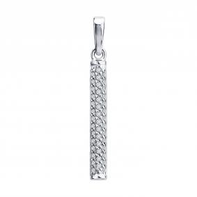 Подвеска из белого золота SOKOLOV 036930-3 с фианитом 036930-3 фото